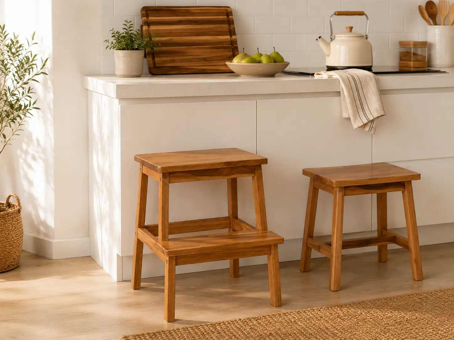 Acacia Wood A-Frame Display Rack Factory
