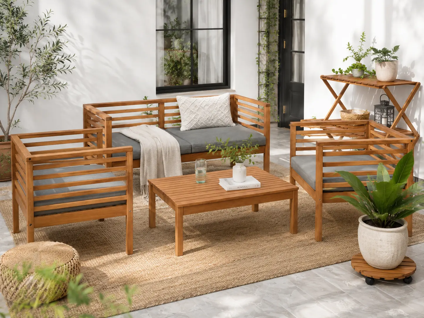Acacia Wood Garden Loveseat Supplier Vietnam