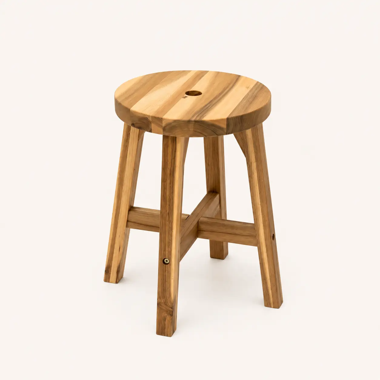 Acacia Round Top Tall Stool